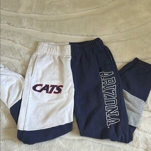 White and Blue sweatpants Comfortable Cotton Loungewear